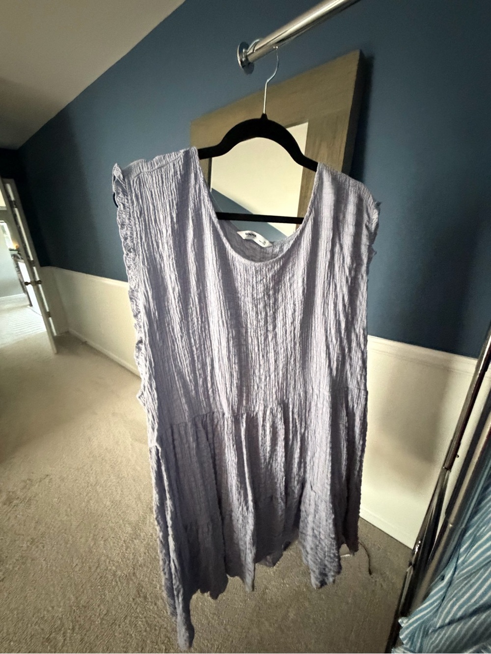 Sonoma Light Lavender Crinkle Tunic
